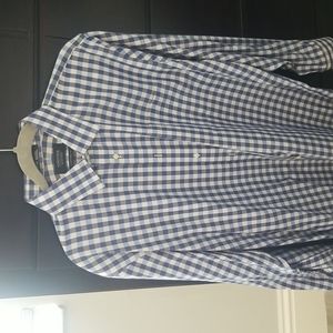 Nordstrom mens shop long sleeve mens button down shirt sz 34 16.5 neck